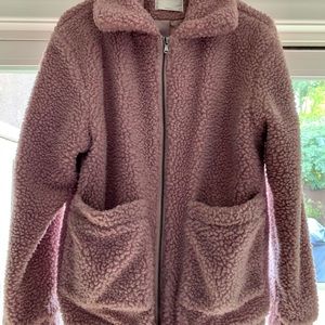 Women’s pink teddy bear jacket